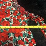 ZARA red flowers daisy print blouse shirt tee top long sleeve off shoulders sz S Photo 9
