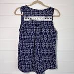 Paper Moon by Stitch Fix Flowy Navy Blue Tank Top Size S Photo 5