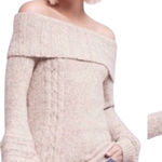 Anthropologie  Sleeping On Snow Ecru Off Shoulder Knit Sweater Size S Photo 0