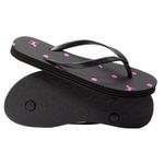 PINK - Victoria's Secret PINK Victoria’s Secret Black With Pink Dot Dog Flip Flops Beach Pool NEW Size 8 Photo 1
