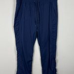 Eddie Bauer  Pants Womens XL Navy Pull‎ On Nylon Hiking Ruched Outdoor Drawstring Photo 0