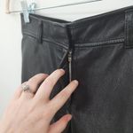 Babaton  Aritzia Black Vegan Fuax Leather Women 0 Super High Rise Straught‎ Pants Photo 3