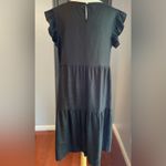 Saks 5th Avenue Sak’s Fifth Ave Linen Black Tiered Summer Dress Photo 3