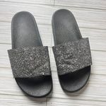 Women's Glitter Embellished Shine Slide Sandals Sz 7 Gray Photo 6