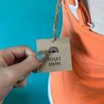 Free People NWT Toast Swim Solid High Cut One-Piece Swimsuit Sherbert Swim Beach Size XL Photo 3