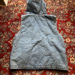 Gloria Vanderbilt Vtg  denim full zip reversible vest hoodie women's sz Small 90s Photo 5