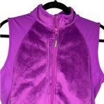 Peter Millar  Full Zip Performance Vest Women's Size Medium Purple Faux Fur Golf Photo 1
