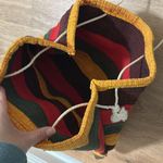 Reggae Jamaican Drawstring Knit Shoulder Bag Yellow Photo 1