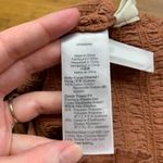 Madewell  Smocked Square Neck Puff Sleeve Crop Top Rust Orange Pink Size Medium Photo 5