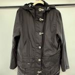 Ralph Lauren Lauren  Hooded Utility Jacket Women's Medium Black Toggle Closure Photo 0