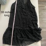 All saints Corrupt Dress Sheer Black Silk Sleeveless Tunic Size Photo 6