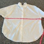 EXPRESS  Boyfriend White Poplin Top Sz M Photo 6