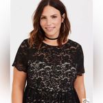 Torrid  Black Lace Illusion Neck Skater Dress Size 1X PLUS Photo 2