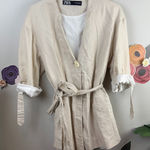 ZARA  Linen Blend Casual Jacket - Size - XS Photo 0
