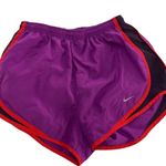 Nike Shorts Womens Small Purple Dusk Red Trim Tempo Dri Fit Running Photo 0