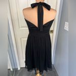 The Limited ‎ Black Halter Semi Formal Flowy Empire Waist LBD Dress Photo 3