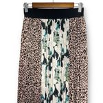 Anthropologie Skirt Small SEN Pleated Animal Print Floral Asymmetrical Pull On Photo 2