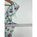 ZARA  Satin Floral Sleeveless V-Neck Ruffle Trim Side Slit Midi Dress S NWT Photo 4