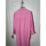 Universal Threads Universal Thread Pastel Pink Oversized Midi Shirt Dress Women's Large Photo 6