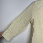 L.L.Bean  Women’s Shirt Size Small Yellow Button Front Seersucker Cotton Top Photo 1