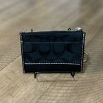 Coach  Black Signature Canvas Card Holder Photo 1