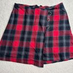 Wild Fable Red and Black Plaid Skirt Photo 0