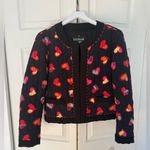 Moschino Boutique Multi-Colored Hearts Quilted Jacket 3/4 Sleeves Size 10 Photo 1