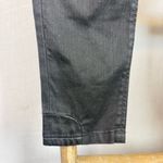 ETIENNE MARCEL Women's 28 Black Coated Moto Skinny Jeans Red Zip Faux Leather Photo 3