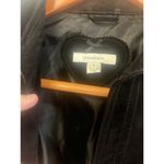 Dress Barn 100% Leather Jacket Blazer Suede Black Button front Lined small Fall Photo 8