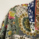 ZARA Patchwork Floral Print Button Down Blouse Boho Retro Mix Size Large Photo 5