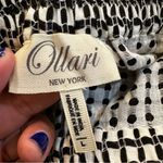 Anthropologie Ollari  Women's Tasseled Joggers Size Large Black & White Photo 8