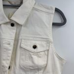 Boston Proper  Proper denim vest in pure white size S Small NWT Photo 1
