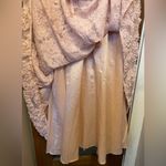 Adrianna Papell Sleeveless Doe Rosette Chiffon Tulle Embellished Blush Gown -4 Photo 9