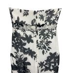 David's Bridal David’s Bridal Black White Floral Strapless Bridal Bridesmaid Party Dress 10 NWT Photo 6