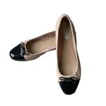 Saks 5th Avenue Saks Fifth Avenue Inez Leather Balllet Blush Pink Black Bow Flats Cap Toe Sz 10 Photo 10