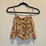 American Eagle Floral Button-Up Women's Top Large Photo 0