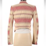 BCBGMAXAZRIA Abbey Stripe Abbey Cropped Blazer Jacket Asymmetrical Drape Size S Photo 3