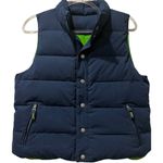 Victoria's Secret New Vtg  PINK Puffer Vest Navy Green Crest Unicorn Graphic‎ M/L Photo 2