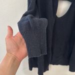 CAbi  Women's Medium Cardigan Sweater Blue Open Front Vented Back Victoria #3360 Photo 2