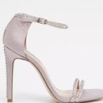 Steve Madden Collette strappy heeled sandal in blush glitter Size 7 Photo 1