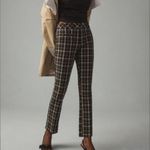 Anthropologie The Essential Slim Kick Flare Plaid Crop Pants Size 2 Photo 1