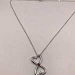 Silver Heart Infinity Necklace Valentines Day Jewelry Photo 2