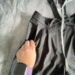 ASOS women black short pants culottes high rise wide leg Sz 10 Photo 3