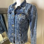 Blue and Gold Jean Jacket with Fitted Silhouette Size L Photo 13
