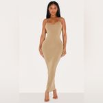Pretty Little Thing Shape Stone Stretch‎ Seamless Strappy Maxi Dress women’s Small NWT Photo 4