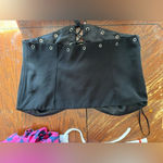 Princess Polly  black lace up corset style crop top size 6 Photo 13