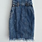 Retrofete Dress Womens XS Denim Fitted Belted Festival Boho Fringe Cowgirl Jean Blue Photo 3