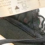 French Affairs Size Small Black Mesh Rose Appliqué Triangle Bra Photo 5