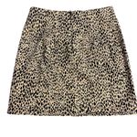 Brandy Melville Skirt Cheetah Print Knee Length Mini Zip Up Back Size Small Photo 1