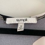 Sympli Black & White Abstract Print Jersey Tank Top Size 10 Photo 2